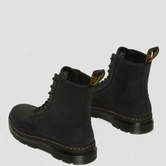DR.MARTENS COMBS COMBAT BOOT COLOR BLACK, LEATHER SIZE 9 MEN'S & 1… - Picture 3 of 9